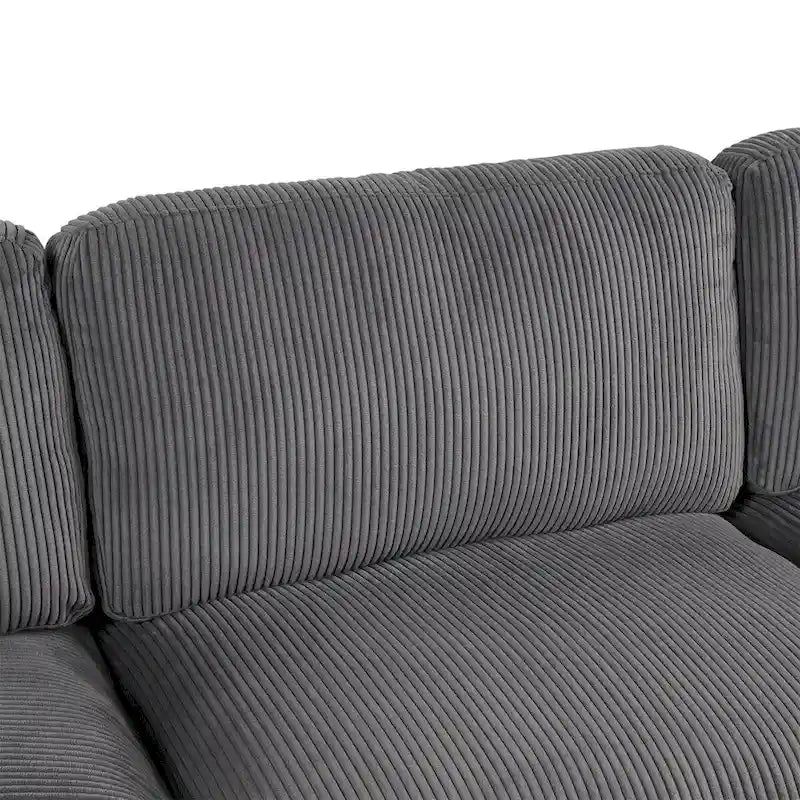 Canapé sectionnel modulable avec ottoman sectionnel d'angle en forme de L