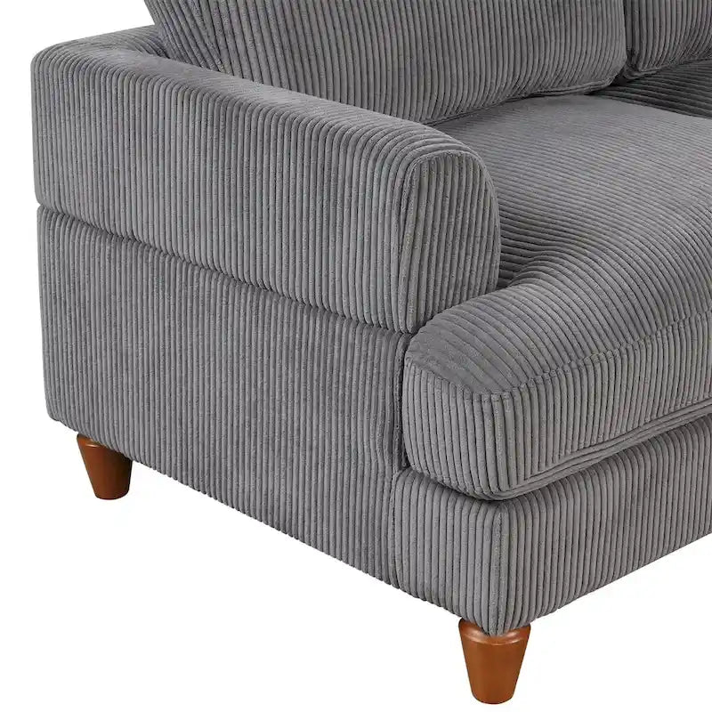Canapé sectionnel modulable avec ottoman sectionnel d'angle en forme de L