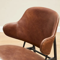 Fauteuil d'appoint Art Leon en cuir véritable