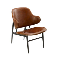 Fauteuil d'appoint Art Leon en cuir véritable