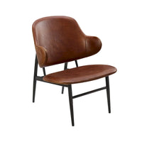 Fauteuil d'appoint Art Leon en cuir véritable
