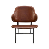 Fauteuil d'appoint Art Leon en cuir véritable