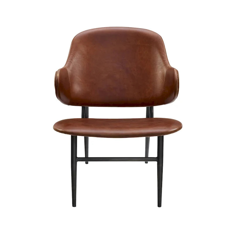 Fauteuil d'appoint Art Leon en cuir véritable