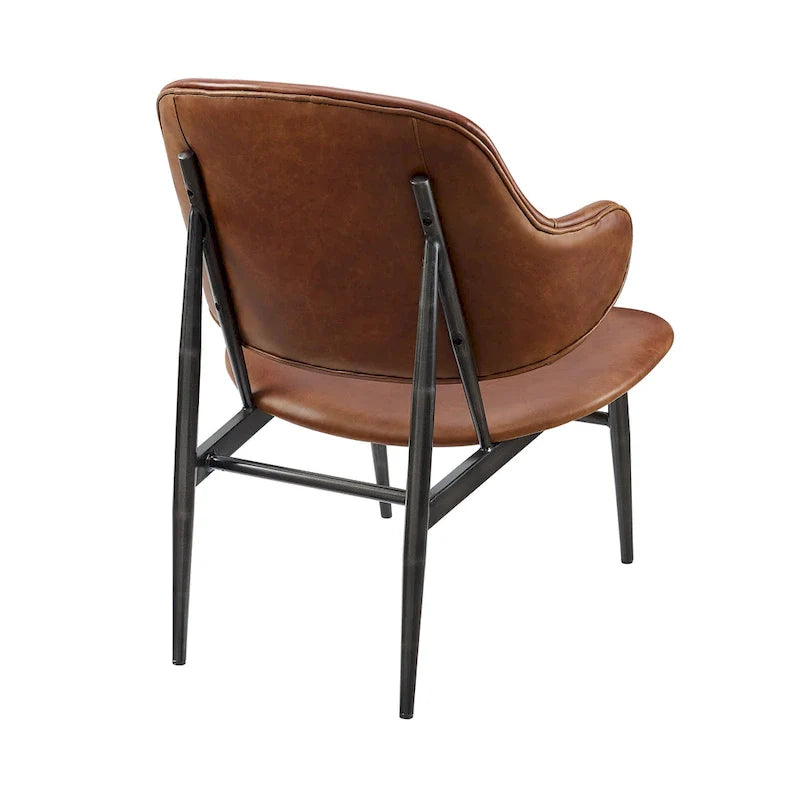 Fauteuil d'appoint Art Leon en cuir véritable