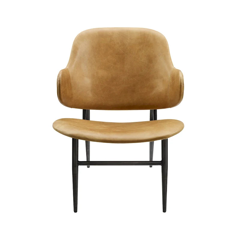 Fauteuil d'appoint Art Leon en cuir véritable