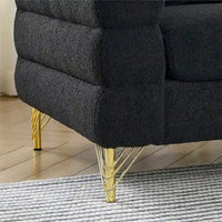 Canapé sectionnel d'angle surdimensionné en L 5 places 81.5 pouces avec 3 coussins