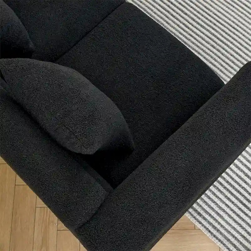 Canapé sectionnel d'angle surdimensionné en L 5 places 81.5 pouces avec 3 coussins