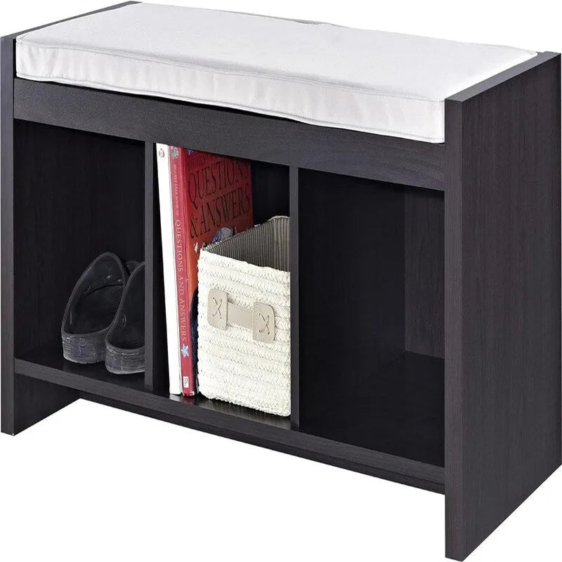 Banc de rangement avec coussin