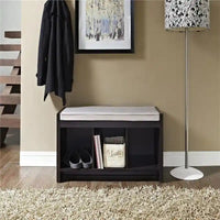 Banc de rangement avec coussin
