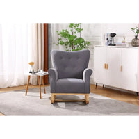 Fauteuil à bascule, Fauteuil d'appoint rembourré pour chambre de bébé, salon, petit fauteuil à bascule contemporain, fauteuil à accoudoirs rembourré pour enfants