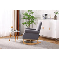 Fauteuil à bascule, Fauteuil d'appoint rembourré pour chambre de bébé, salon, petit fauteuil à bascule contemporain, fauteuil à accoudoirs rembourré pour enfants