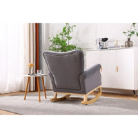 Fauteuil à bascule, Fauteuil d'appoint rembourré pour chambre de bébé, salon, petit fauteuil à bascule contemporain, fauteuil à accoudoirs rembourré pour enfants