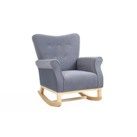 Fauteuil à bascule, Fauteuil d'appoint rembourré pour chambre de bébé, salon, petit fauteuil à bascule contemporain, fauteuil à accoudoirs rembourré pour enfants