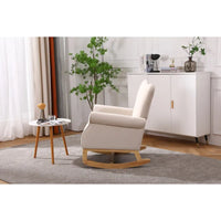 Fauteuil à bascule, Fauteuil d'appoint rembourré pour chambre de bébé, salon, petit fauteuil à bascule contemporain, fauteuil à accoudoirs rembourré pour enfants