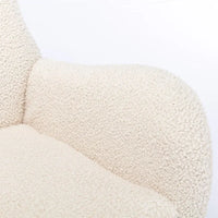 Fauteuil à bascule Teddy en tissu rembourré