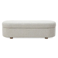 Banc de rangement à charnières rembourré Kiki en bouclette Cotton Ball - 16 x 54 x 20
