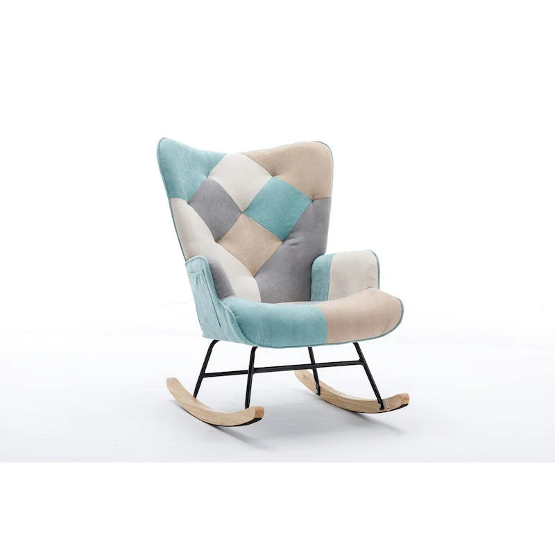 Fauteuil d'appoint moderne Patchwork pour salon, chambre, studio