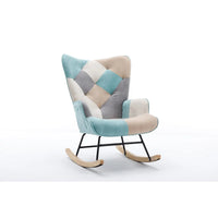Fauteuil d'appoint moderne Patchwork pour salon, chambre, studio