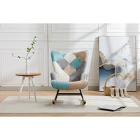 Fauteuil d'appoint moderne Patchwork pour salon, chambre, studio