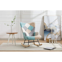Fauteuil d'appoint moderne Patchwork pour salon, chambre, studio