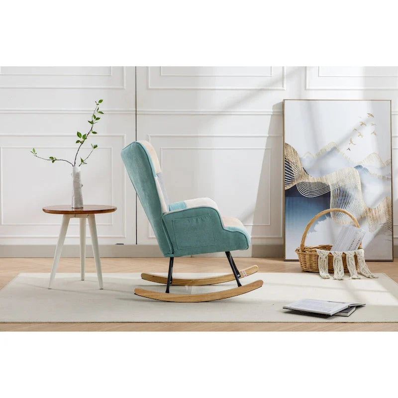 Fauteuil d'appoint moderne Patchwork pour salon, chambre, studio