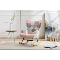 Fauteuil d'appoint moderne Patchwork pour salon, chambre, studio