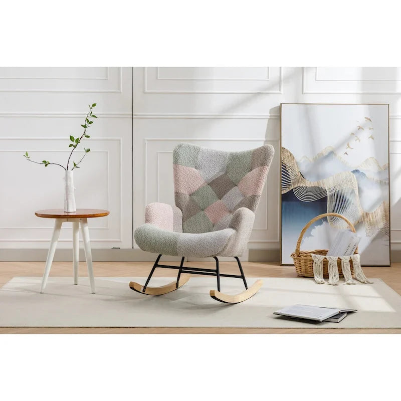 Fauteuil d'appoint moderne Patchwork pour salon, chambre, studio