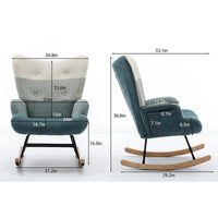 Fauteuil d'appoint moderne Patchwork pour salon, chambre, studio