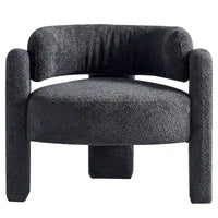 Fauteuil d'appoint en tissu bouclette