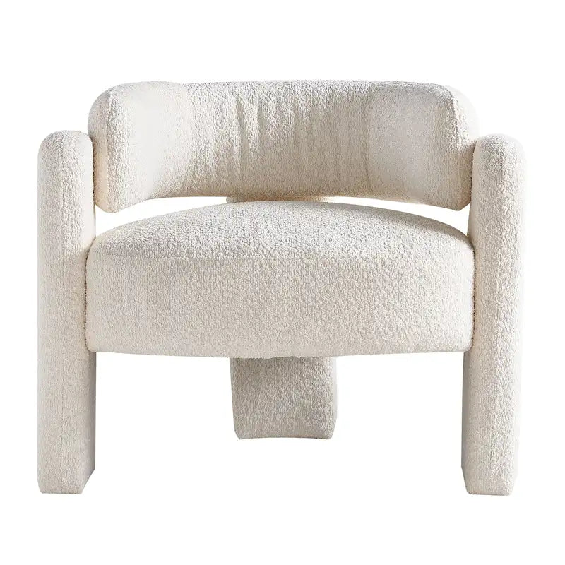 Fauteuil d'appoint en tissu bouclette