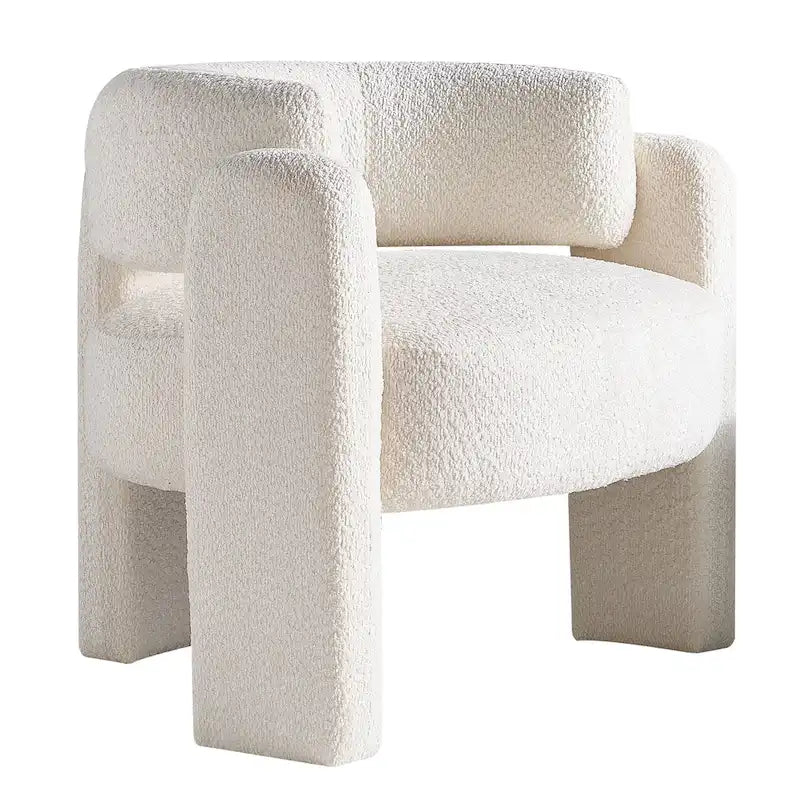 Fauteuil d'appoint en tissu bouclette