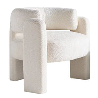 Fauteuil d'appoint en tissu bouclette