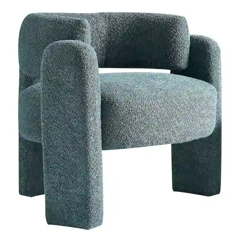 Fauteuil d'appoint en tissu bouclette