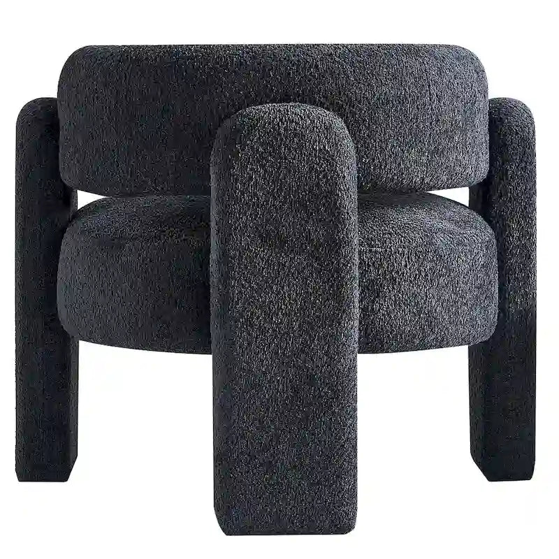 Fauteuil d'appoint en tissu bouclette