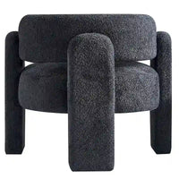 Fauteuil d'appoint en tissu bouclette