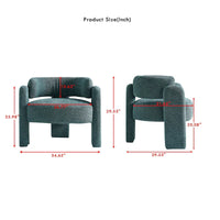 Fauteuil d'appoint en tissu bouclette