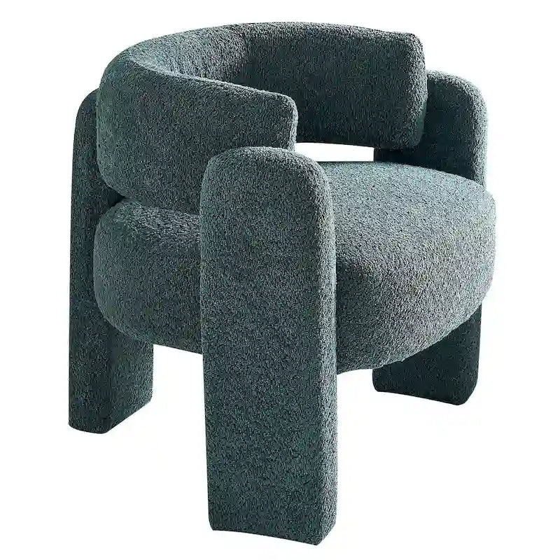 Fauteuil d'appoint en tissu bouclette