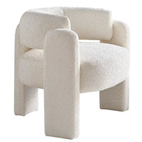 Fauteuil d'appoint en tissu bouclette