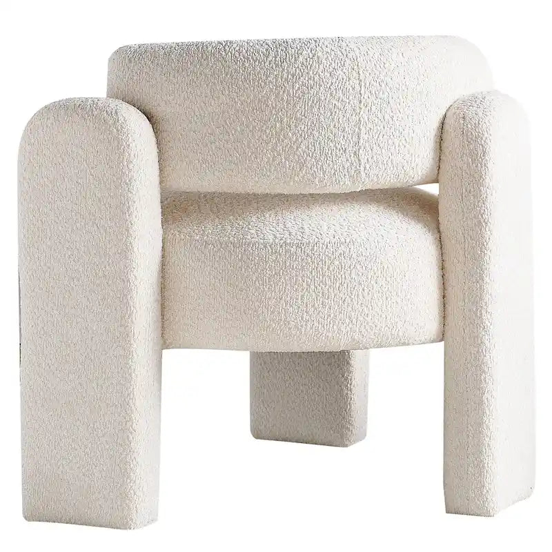 Fauteuil d'appoint en tissu bouclette