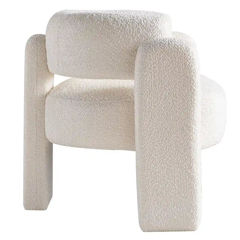 Fauteuil d'appoint en tissu bouclette