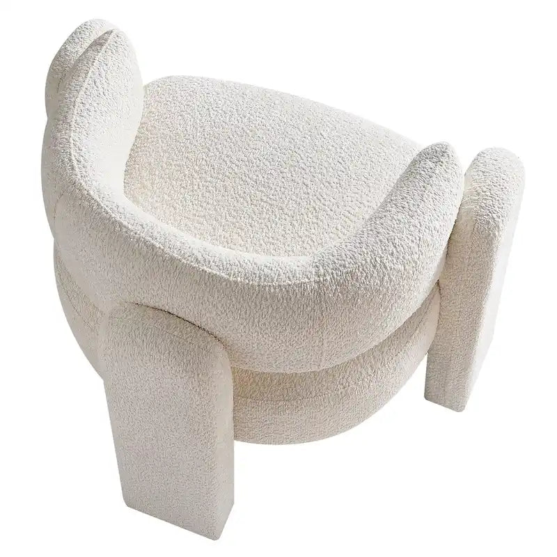 Fauteuil d'appoint en tissu bouclette