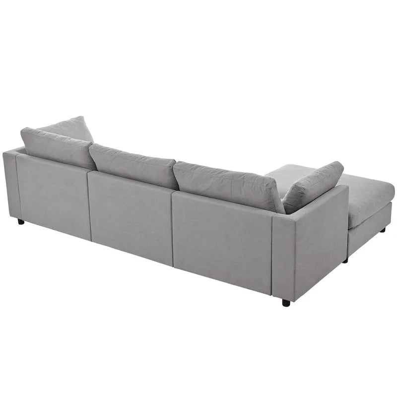Canapé d'angle convertible rembourré Merax, en forme de L avec méridienne réversible