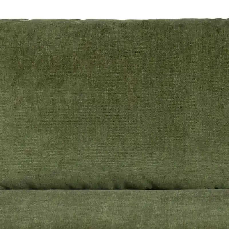 Canapé d'angle Lucerne Poly & Bark avec méridienne extra-large en velours vieilli vert