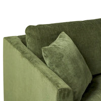 Canapé d'angle Lucerne Poly & Bark avec méridienne extra-large en velours vieilli vert