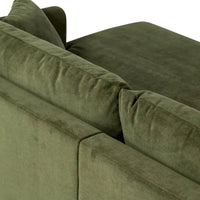 Canapé d'angle Lucerne Poly & Bark avec méridienne extra-large en velours vieilli vert