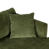 Canapé d'angle Lucerne Poly & Bark avec méridienne extra-large en velours vieilli vert