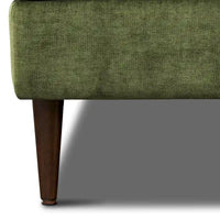 Canapé d'angle Lucerne Poly & Bark avec méridienne extra-large en velours vieilli vert
