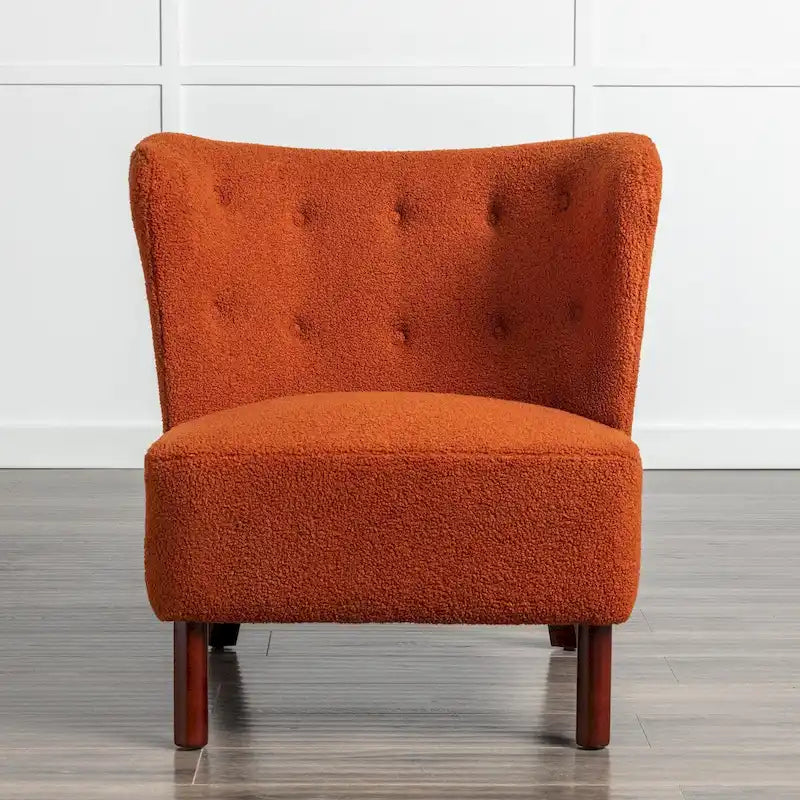 Fauteuil sans accoudoirs rembourré, canapé simple, chaise de lecture moderne pour salon, chambre à coucher
