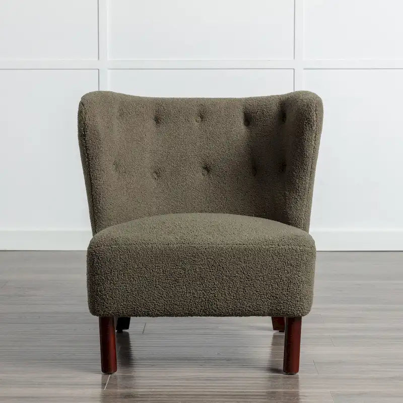 Fauteuil sans accoudoirs rembourré, canapé simple, chaise de lecture moderne pour salon, chambre à coucher