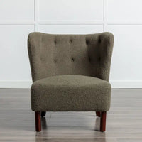 Fauteuil sans accoudoirs rembourré, canapé simple, chaise de lecture moderne pour salon, chambre à coucher